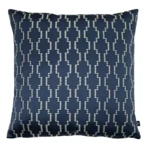 Ashley Wilde Nash Embroidered Cushion Cover (50cm x 50cm) (Ink/Royal Blue)