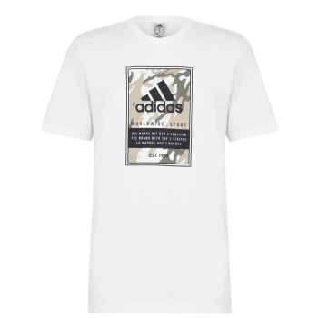 adidas QT T Shirt Mens - White BOS