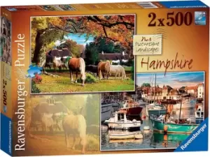 Picturesque Hampshire Jigsaw Puzzle - 2x 500 Pieces