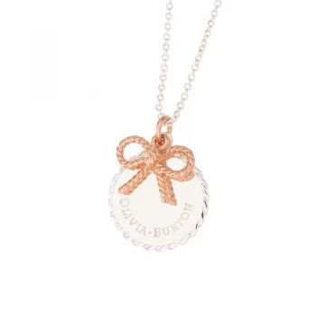 Vinatge Bow Coin & Bow Rose Gold & Silver Necklace