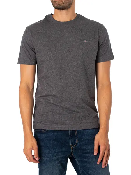 Gant Regular Shield T-Shirt Anthracite Melange S