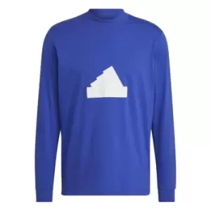 adidas Long Sleeve T Shirt Mens - Blue