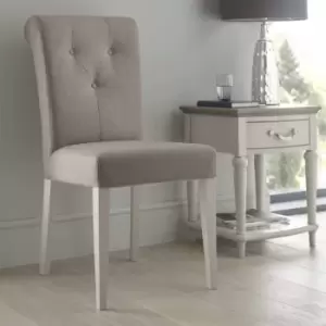 Downtown Montreal Pebble Grey Fabric Dining Chair Pair