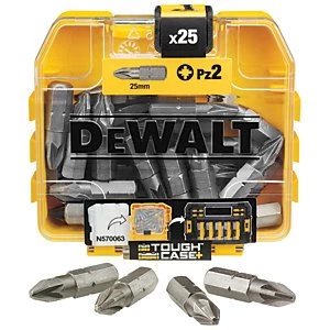 DEWALT PZ2 DT71521-QZ 25mm Standard Tic Tac Bits - Box of 25