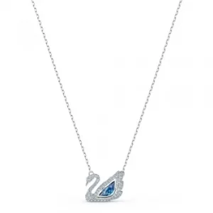 Swarovski Dancing Swan Blue and White Crystal Necklace 5533397