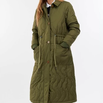 Barbour Womens Astley Quilted Jacket - Dark Moss - UK 18