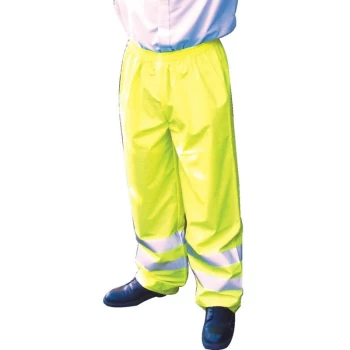 Hi-vis Breathable Yellow Trousers (2XL) - Tuffsafe