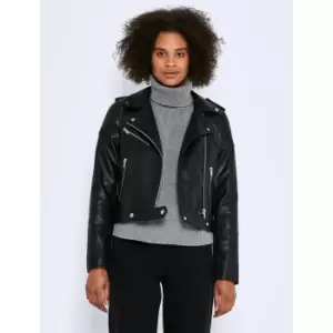 Nmrollo Biker Jacket in Faux Leather