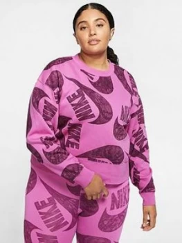 Nike Nsw Icon Clash Sweat Top (Curve) - Fuchsia