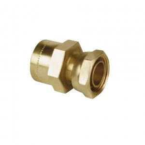 Wickes Copper Pushfit Tap Connector - 1/2in x 15mm