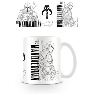 Star Wars - Star Wars: The Mandalorian (Line Art) Mug