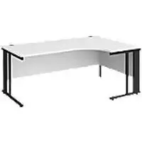 Dams International Right Hand Ergonomic Desk MCM18ERKWH 1,800 x 1,200 x 725 mm