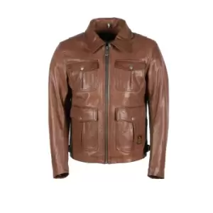 Helstons Joey Leather Rag Brown Jacket M