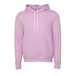 Bella + Canvas Unisex Pullover Polycotton Fleece Hooded Sweatshirt / Hoodie (XS) (Lilac)