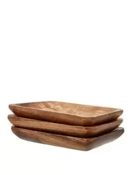 Premier Housewares Kora Acacia Set Of 3 Serving Dish