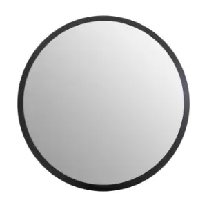 Olivia's Soft Industrial Collection - Large Round Wall Mirror in Black