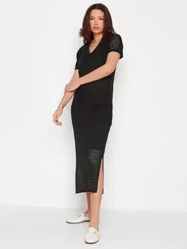 Long Tall Sally Crochet Dress - Black, Size 8-10, Women