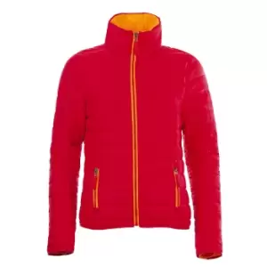 SOLS Womens/Ladies Ride Padded Water Repellent Jacket (XXL) (Red)