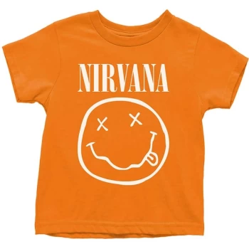 Nirvana - White Smiley Kids 2 Years T-Shirt - Orange