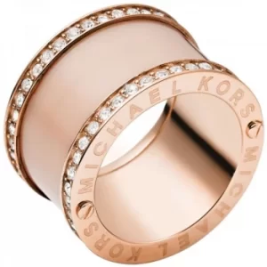 Ladies Michael Kors PVD rose plating Size L.5 Heritage Ring Size L.5