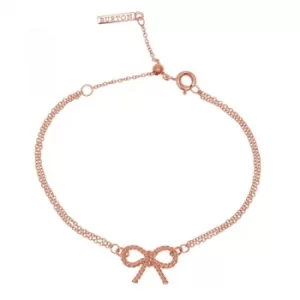 Ladies Olivia Burton Rose Gold Plated Vintage Bow Chain Bracelet