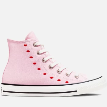 Converse Womens Chuck Taylor All Star Crafted With Love Hi-Top Trainers - Cherry Blossom/White - UK 8