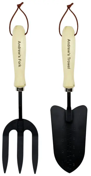 Personalised Memento Company Personalised Message Fork And Trowel Set