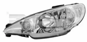 TYC Headlights Left 20-6156-05-2 Headlamp,Headlight PEUGEOT,206 Schragheck (2A/C),206 CC (2D),206 SW (2E/K),206 Stufenheck,206 Kastenwagen