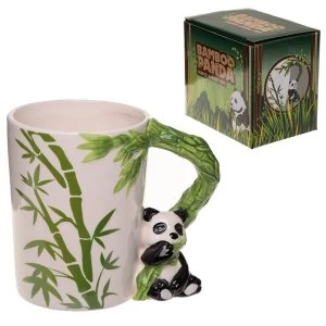 Jungle Mug with Panda and Bamboo Handle