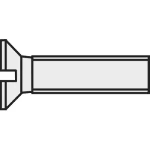 TOOLCRAFT 830415 Countersunk screws M2.5 20 mm Slot DIN 963 Plastic, Polyamide 10 pc(s)