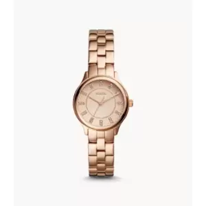 Fossil Womens Modern Sophisticate Three-Hand Rose Gold-Tone Stainless Steel Watch - Rose Gold