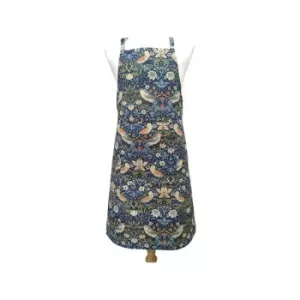 William Morris Strawberry Thief Navy Fabric Apron