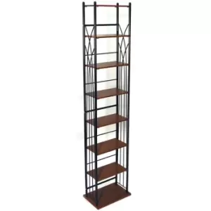 Techstyle Dakota 140 DVD Bluray / 210 Cd Media Storage 7 Tier Tower Shelves Black