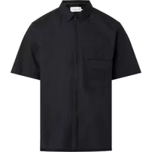 Calvin Klein Jeans Stretch Poplin Ss Shirt - Black