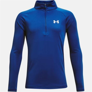 Under Armour Tech 2.0 Half Zip Top Junior Boys - Blue/White