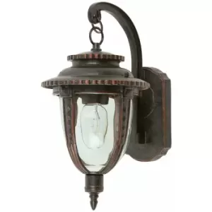 Loops - Outdoor IP44 Wall Light Weathered Bronze LED E27 100W d02502