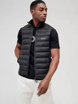 BOSS Thor Padded Gilet, Black, Size L, Men