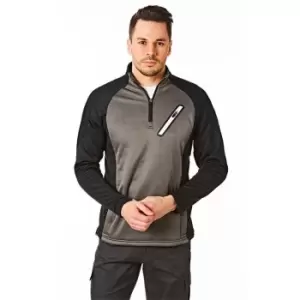 Under Par Quarter Zip Golf Top Mens - Grey