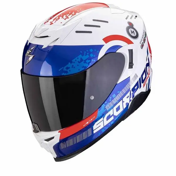 Scorpion Exo-520 Evo Air Titan White Blue Red Full Face Helmet XL