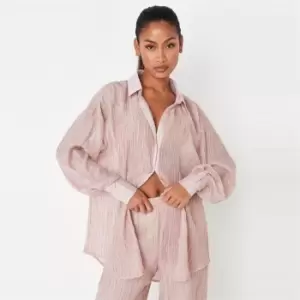 Missguided Oversized Shirt Co Ord - Pink