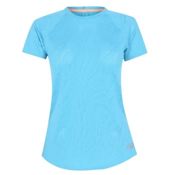 New Balance Q Speed Fuel Jacquard Running Top Ladies - Blue