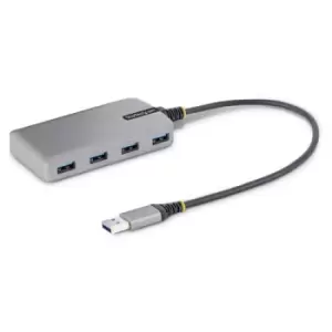 StarTech.com 4-Port USB Hub - USB 3.0 5Gbps Bus Powered USB-A to 4x USB-A Hub w/ Optional Auxiliary Power Input - Portable Desktop/Laptop USB Hub 1ft/