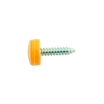 Number Plate Security Caps & Screws - Yellow - Pack Of 100 - 30634 - Connect