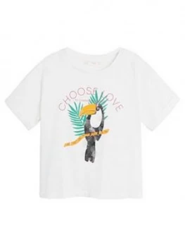 Mango Girls Toucan Short Sleeve Tshirt - White