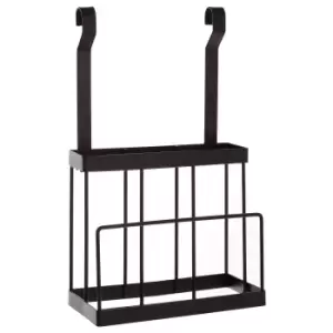 Hanging Knife Storage Rack in Matte Black Iron