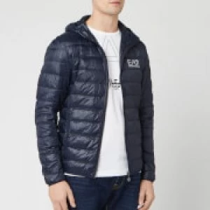 Emporio Armani EA7 Core ID Logo Padded Hooded Jacket Navy Size M Men