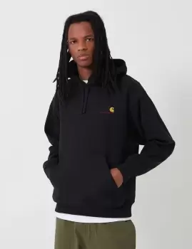 Carhartt-WIP Hooded American Script Sweatshirt - Black