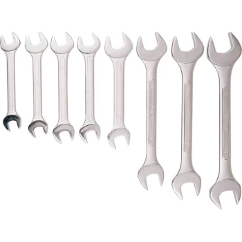 Metric Open Ended Spanner Set, 24 - 50MM, Set of 8 - Kennedy