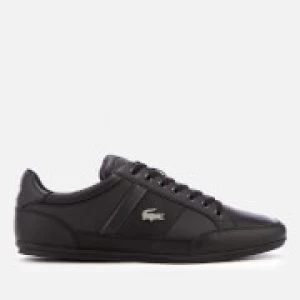 Lacoste Mens Chaymon Bl 1 Leather Low Profile Trainers - Black - UK 11