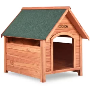 Dog Kennel Wood 82x72x85cm with Pointed Roof